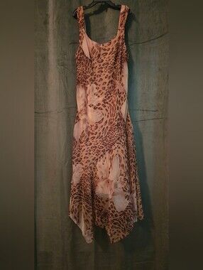 Women’s Leopard Print Maxi Dress in Brown and Cream